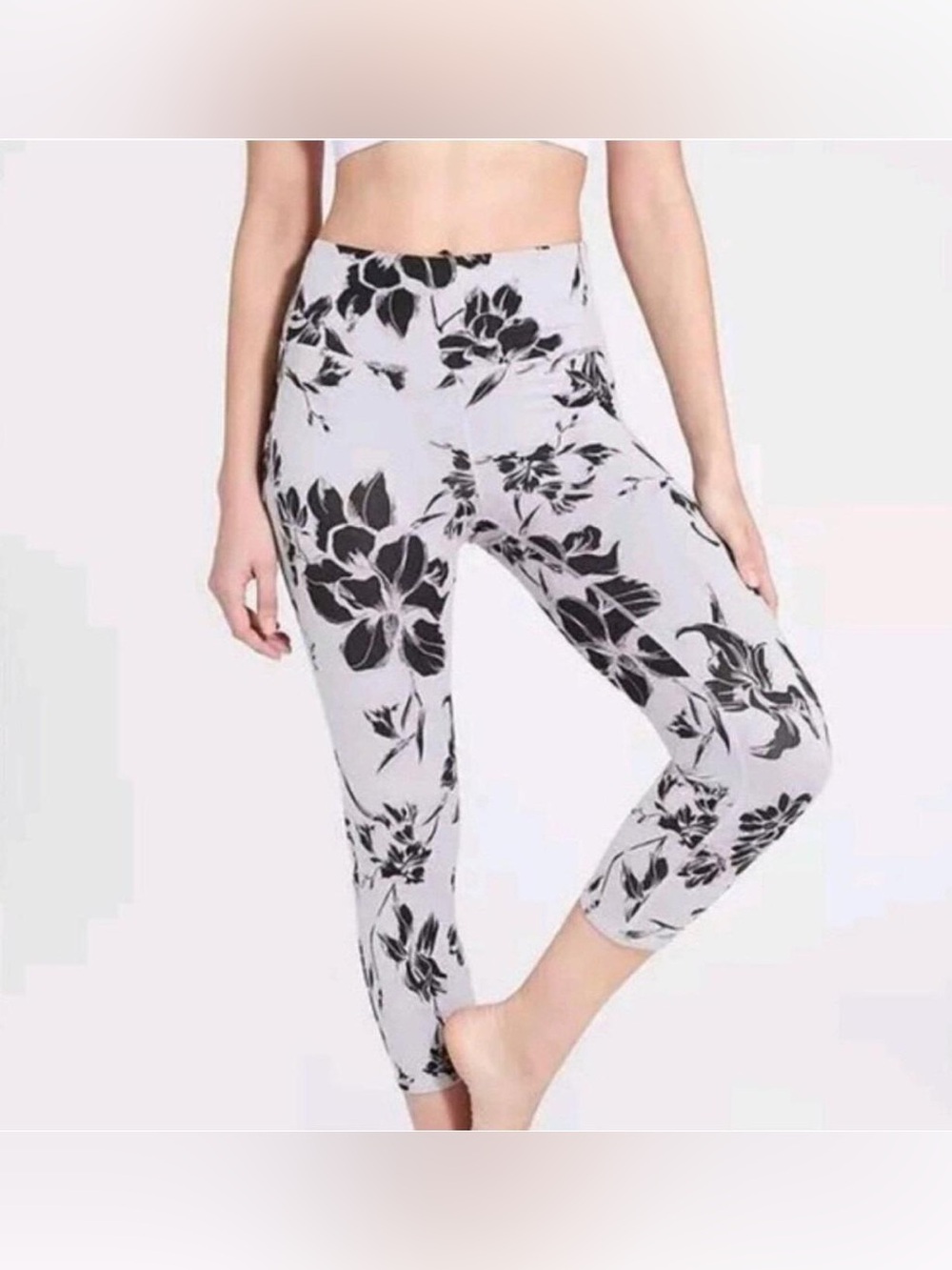 Athleta Magnolia Chaturanga Capri Leggings High-Rise Gray, Black, Purple Sz XS